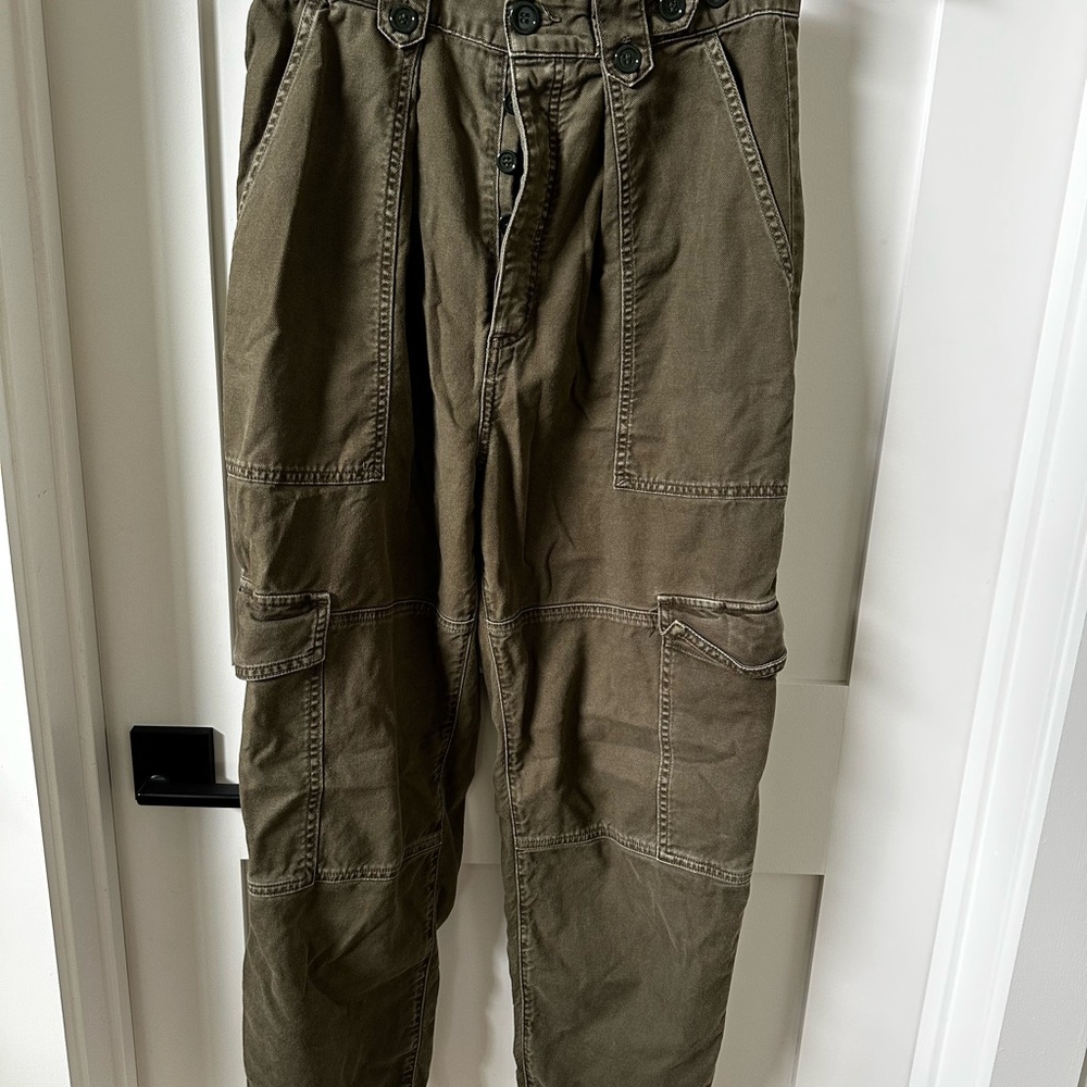 Agolde Green Cargo Pants High Waist Relaxed Fit